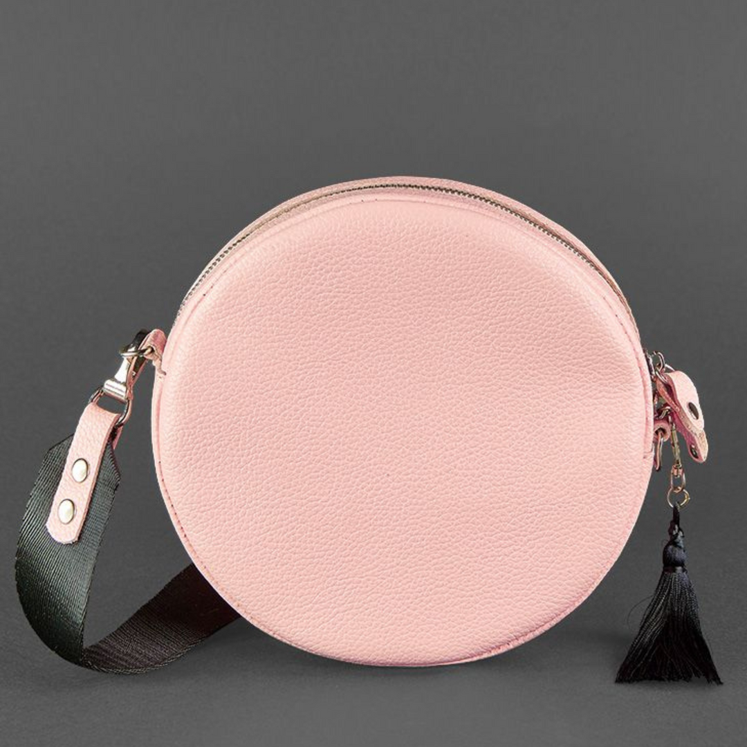 Small Basic Unique Designer Women's Round Leather Handbag