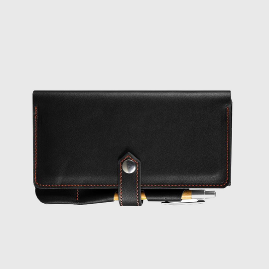 large leather travel wallet