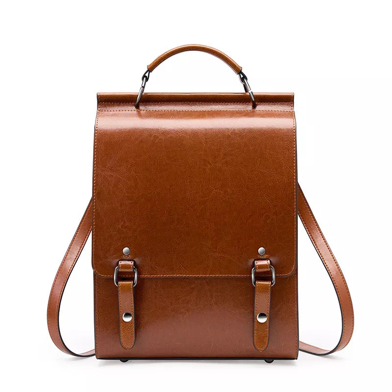 Stylish women's backpack purse in high-quality leather