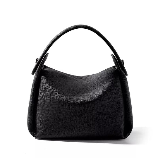 Classic design leather crossbody bag with top handle