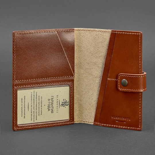 Embossed leather passport protector