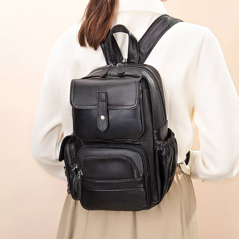 Retro women's backpack purse