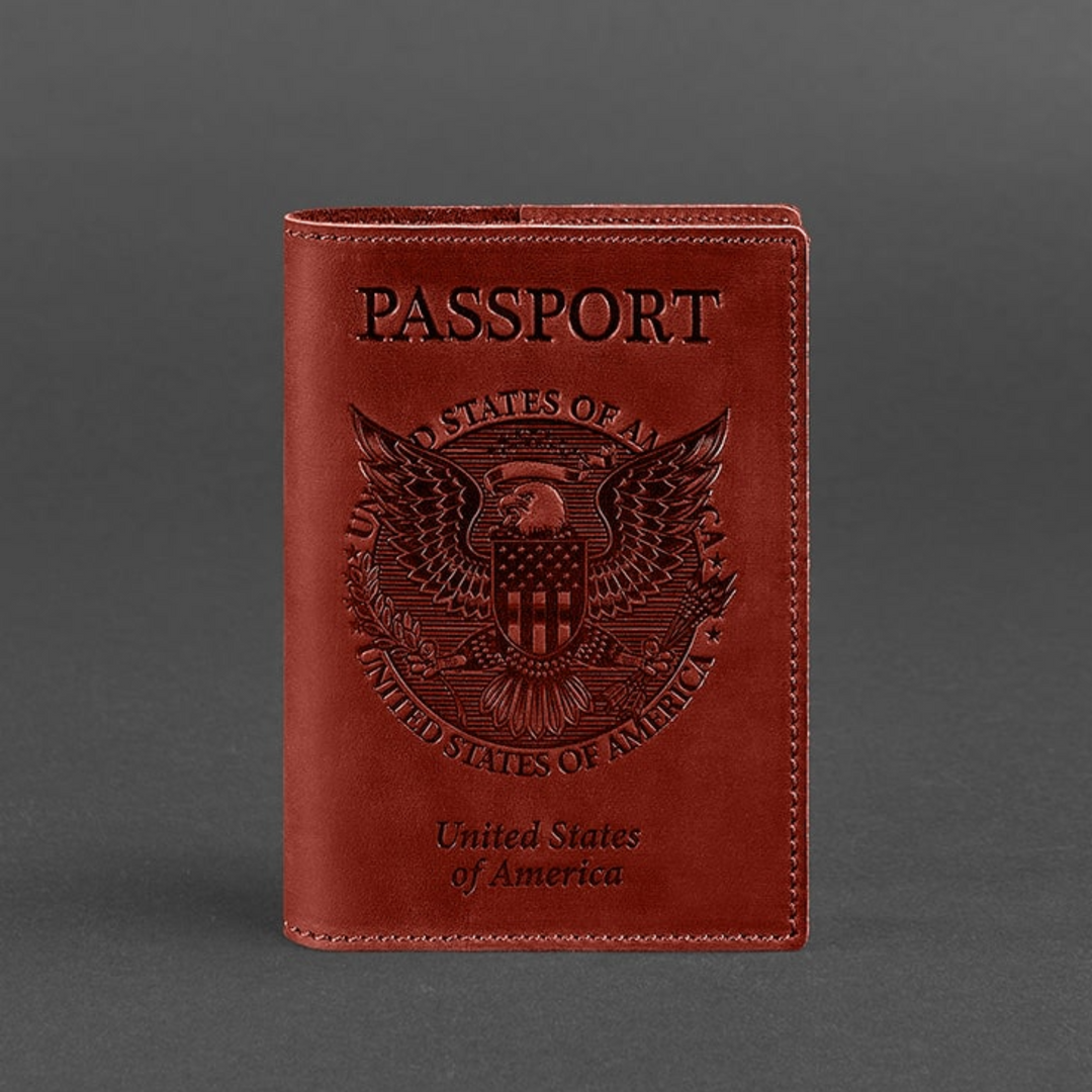 genuine leather passport cover