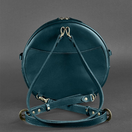 round leather purse western