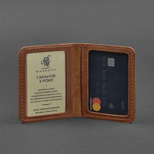 Leather document holder for ID and driver's license