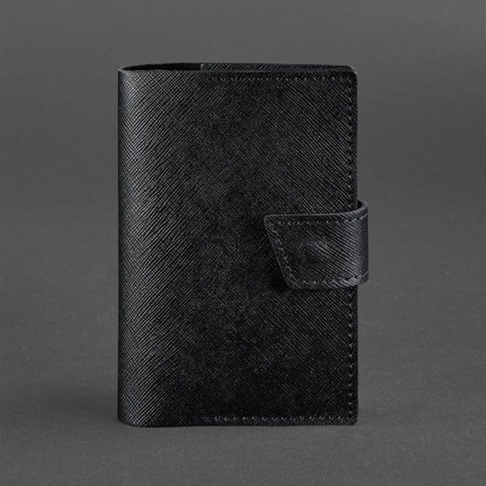 Leather passport cover with embossed design