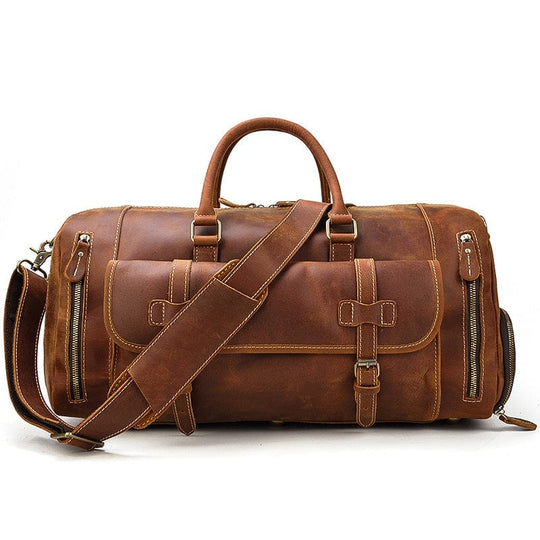 Timeless brown leather crossbody purse for travel