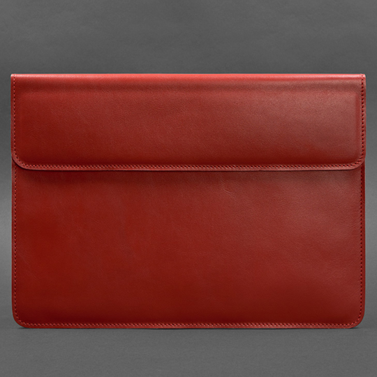 Leather MacBook case red