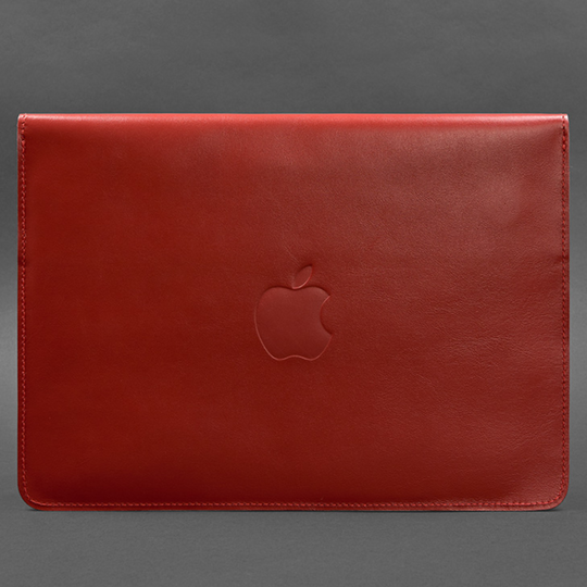 Red Leather MacBook case