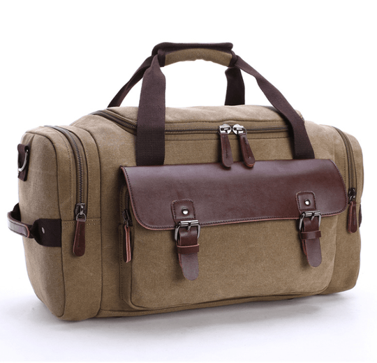 Casual and versatile canvas crossbody weekend duffle