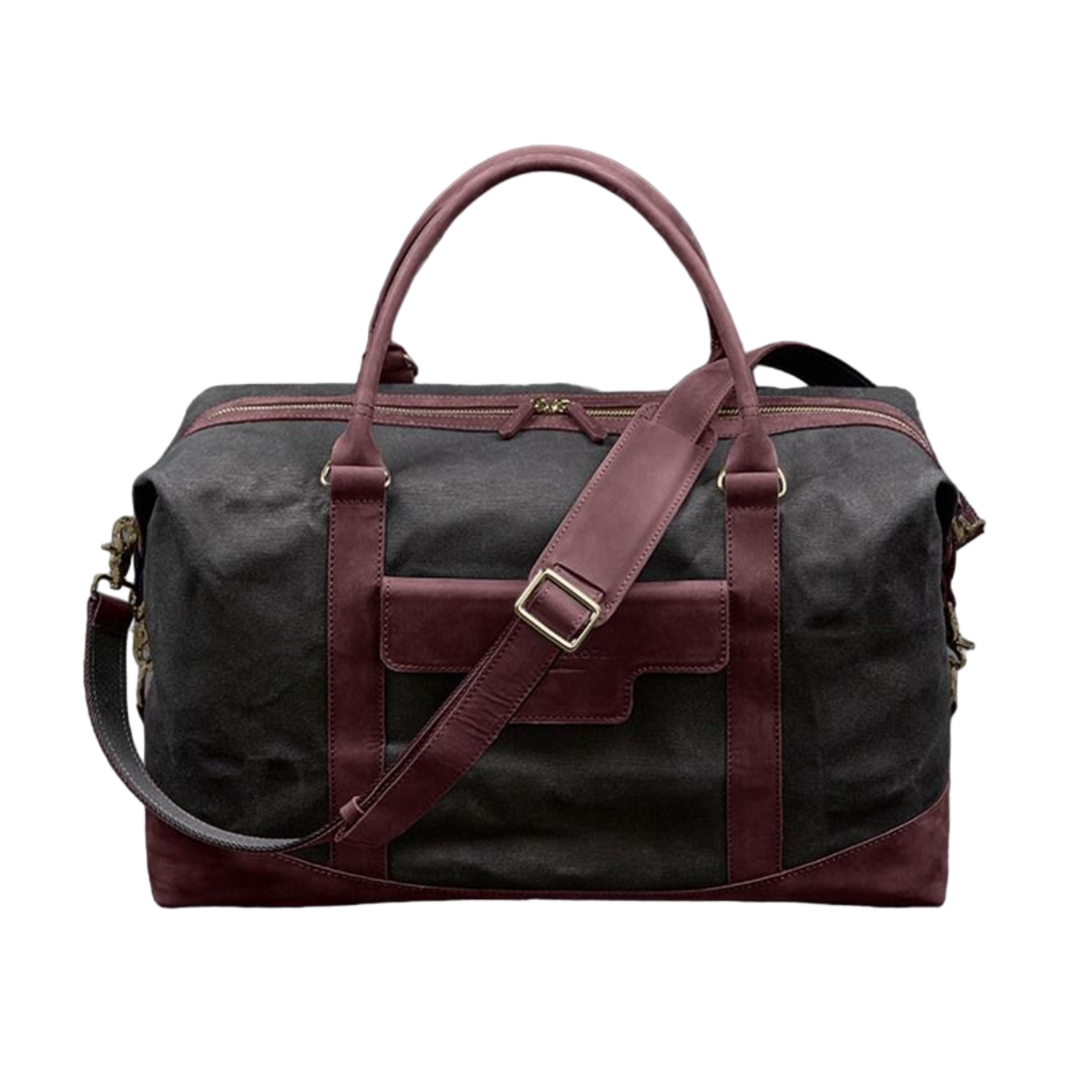 Genuine Travel Bag In Canvas and Natural Leather - Leather Purse Backpack