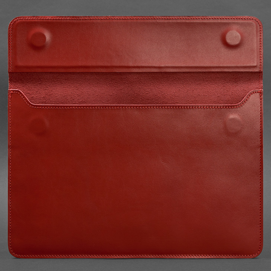 Leather MacBook case Red 15