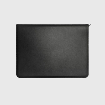 leather zip up folder