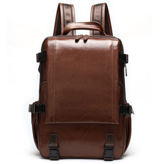 Stylish leather backpack for men's everyday carry