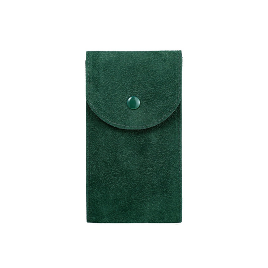 Green Unique Single Slot Fabric Watch Pouch