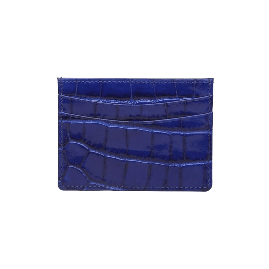 Luxury Card Holder in Italian Crocodile Leather - Leather Purse Backpack