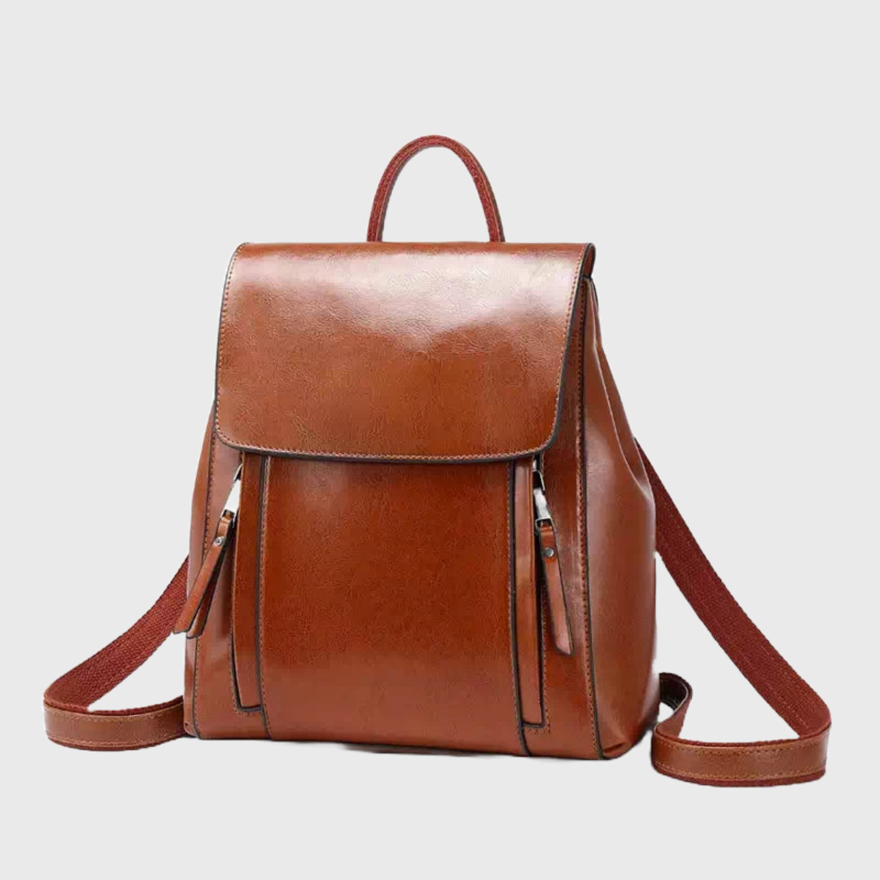 Stylish Women's Leather Backpack Purse - Leather Purse Backpack