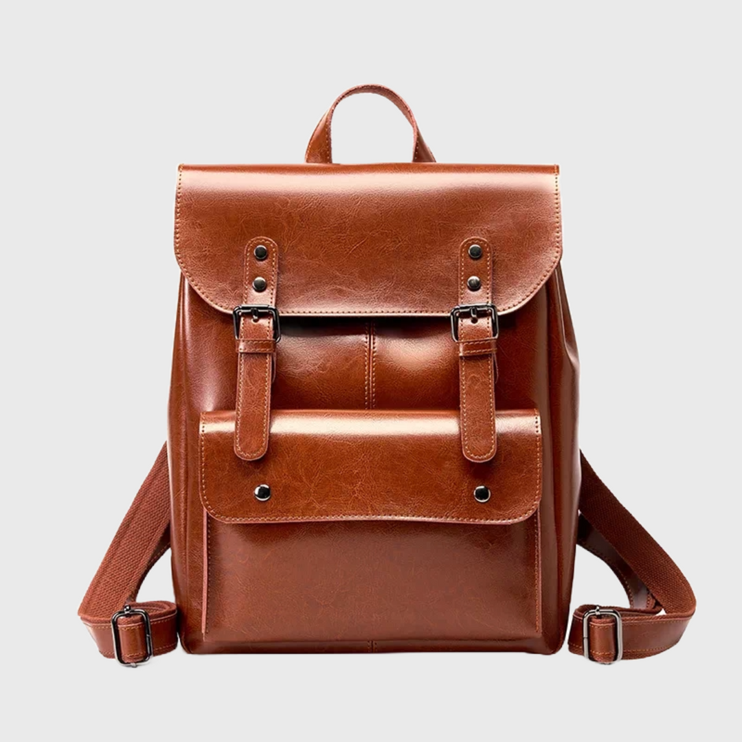 Functional leather backpack purse for fashion