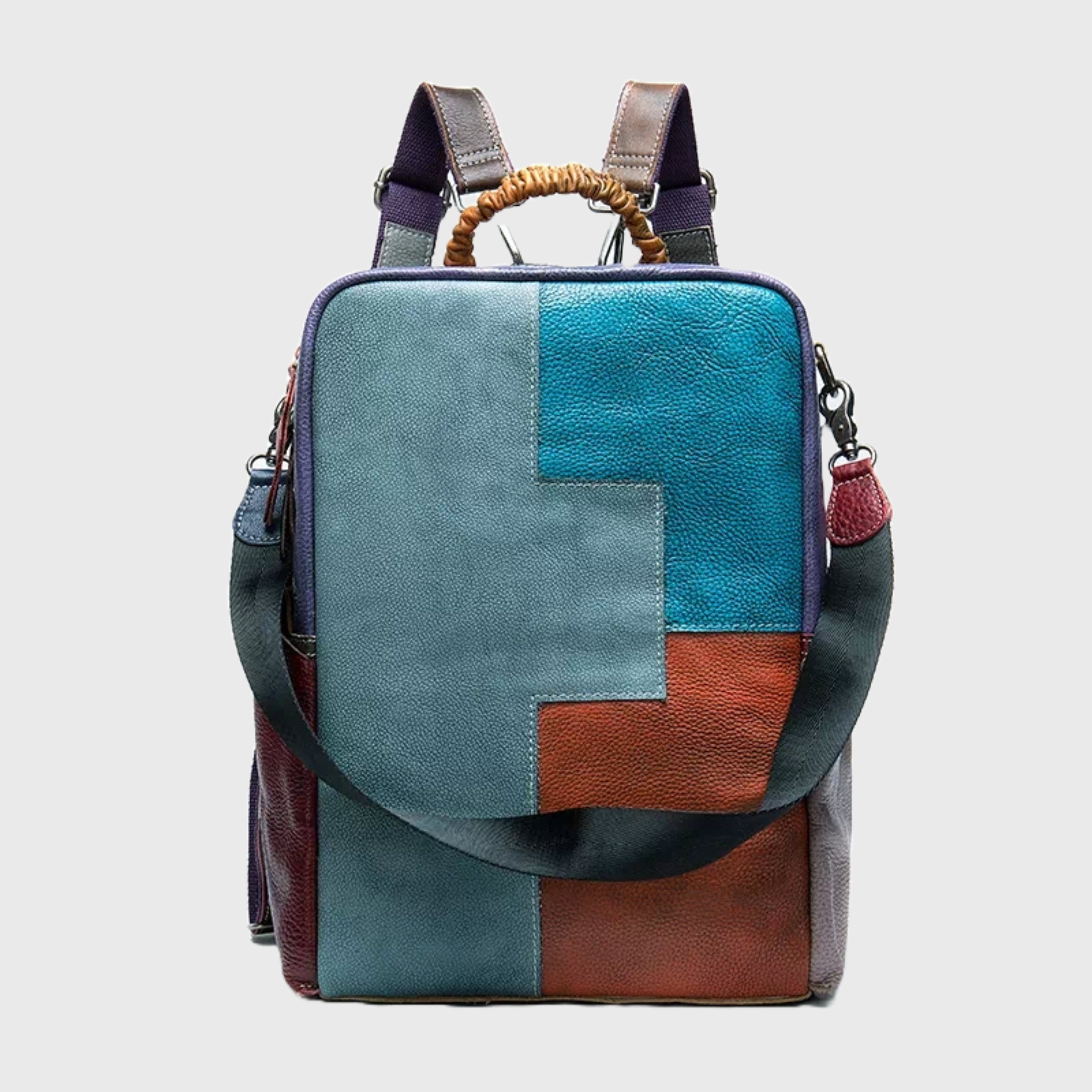 Stylish women's vintage leather backpack