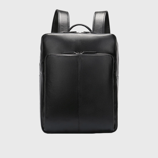 Stylish men's business laptop leather backpack