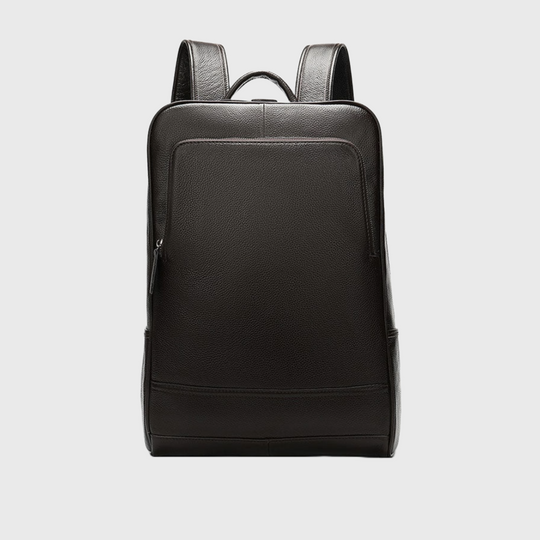 Classic design men's business leather backpack