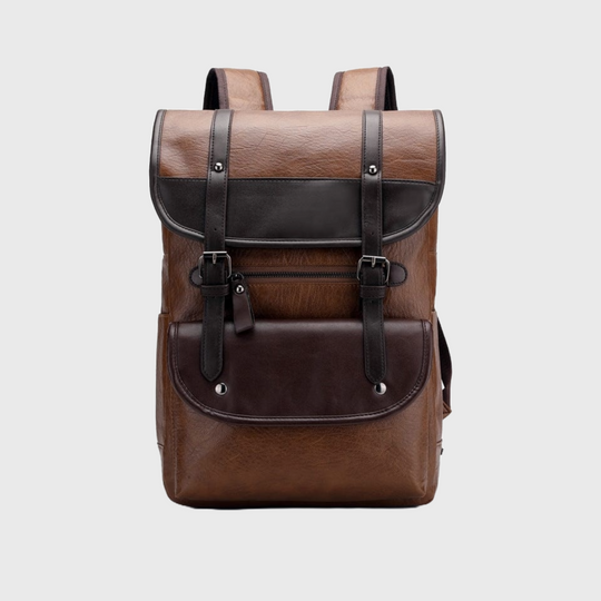 Vintage high-quality stylish leather backpack