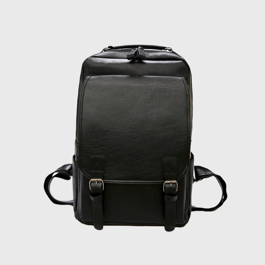 Classic vintage leather backpack unisex