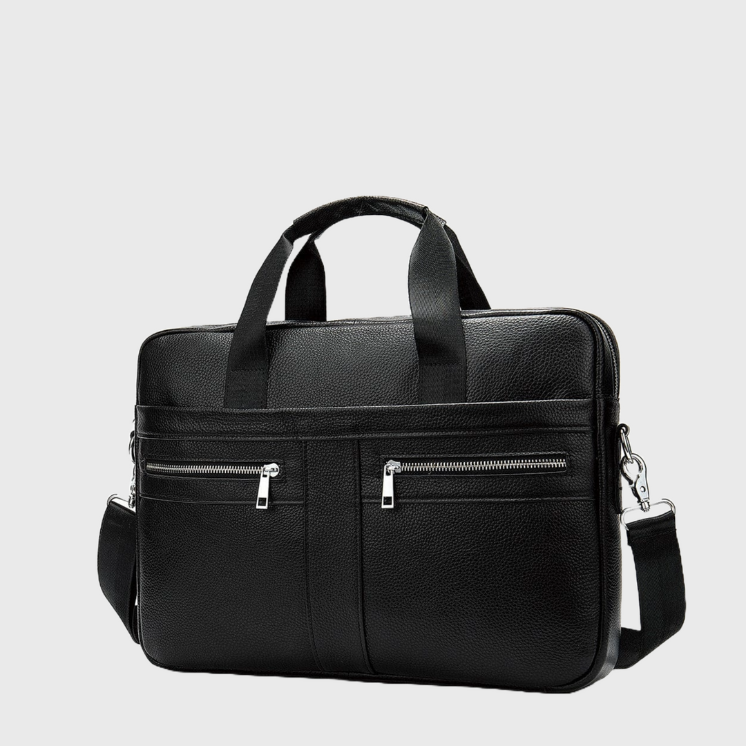 Vintage design leather briefcase for men