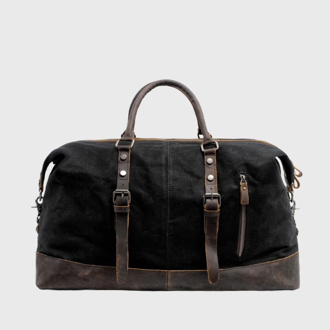 Vintage weekender travel bag for men and women