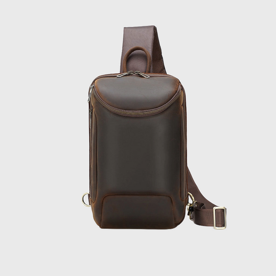 Men's vintage leather crossbody shoulder bag
