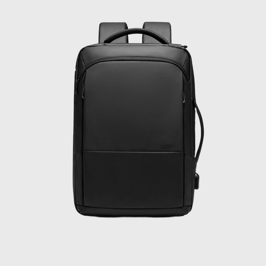 Men's black modern business laptop backpack