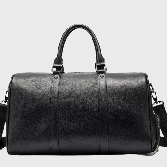 Men's leather duffle bag for travel