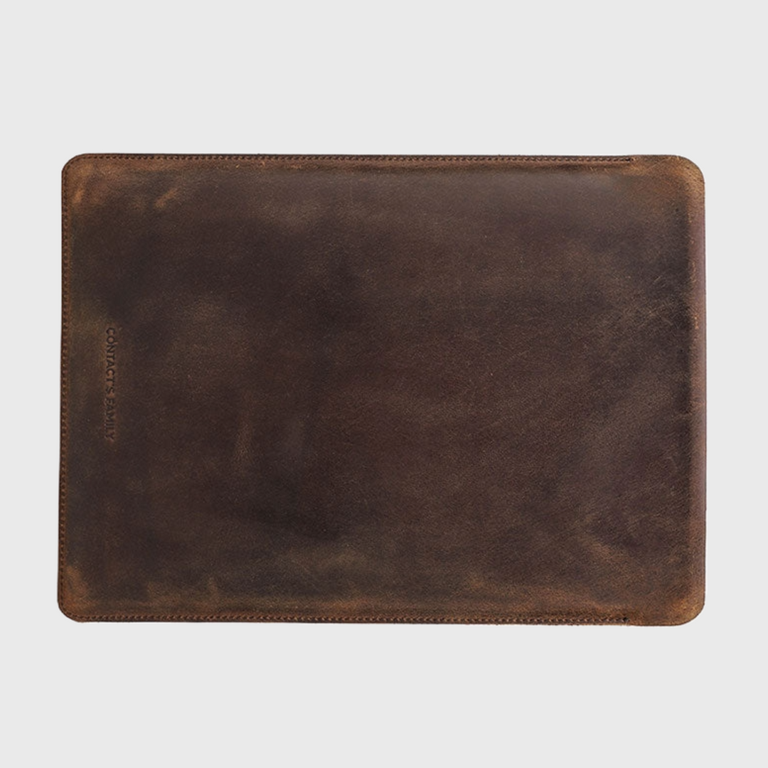 Leather laptop sleeve for 13-inch MacBook