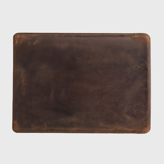 Leather laptop sleeve for 13-inch MacBook