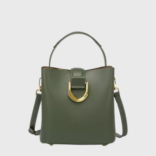 Small leather satchel handbag for women