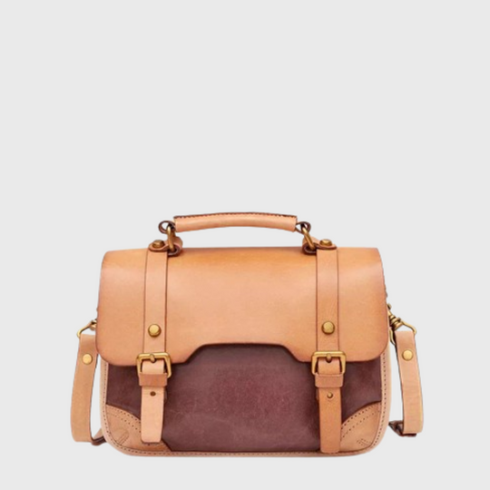 Exclusive design compact leather satchel bag