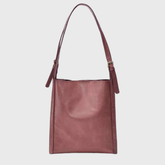 Fashionable small leather tote