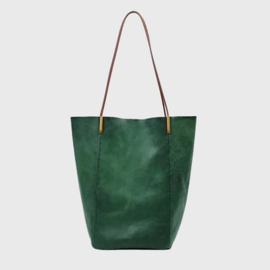 Vegetable tanned leather mini tote