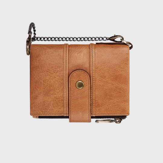 Handmade vintage men's leather wallet RFID