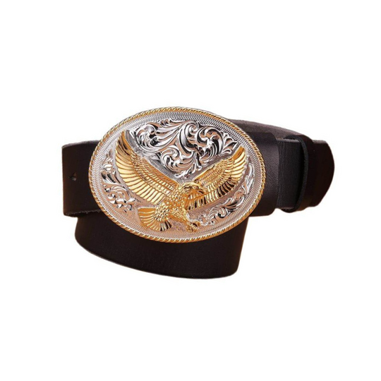 High-quality Black Western Leather Belt For Men