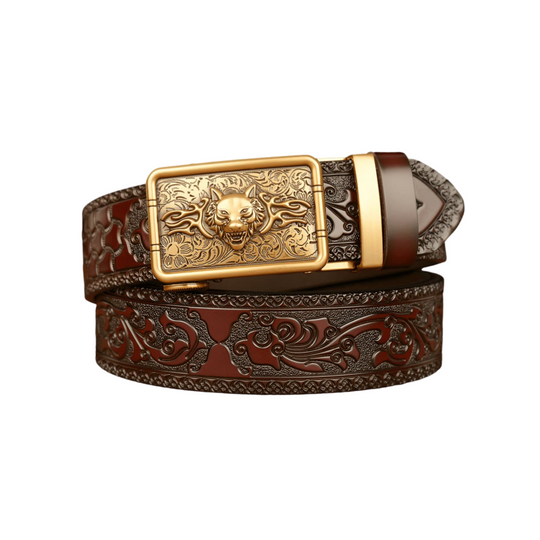 Esprit Animal Belt With Rabid Wolf Head Pattern, Josh Model