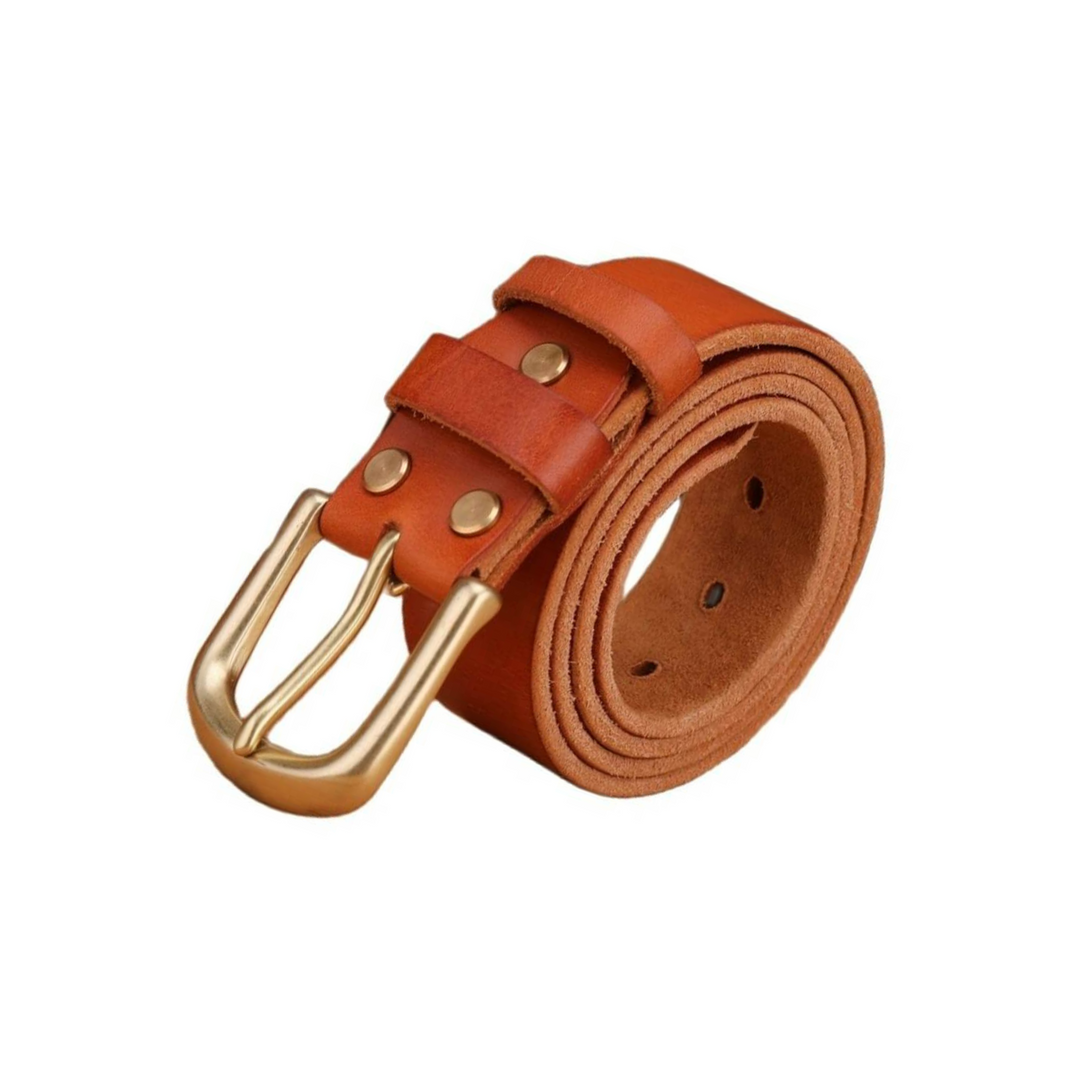 Designer Light Brown Leather Western Belt For Men - Leather Purse Backpack