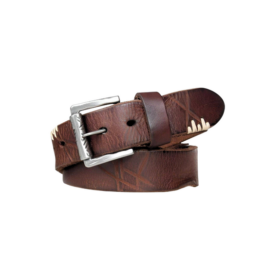 Aged and Raw Leather Belt, For Men, Luka Model