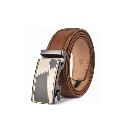 Brown Leather Suit Belt For Men, Thucer Model