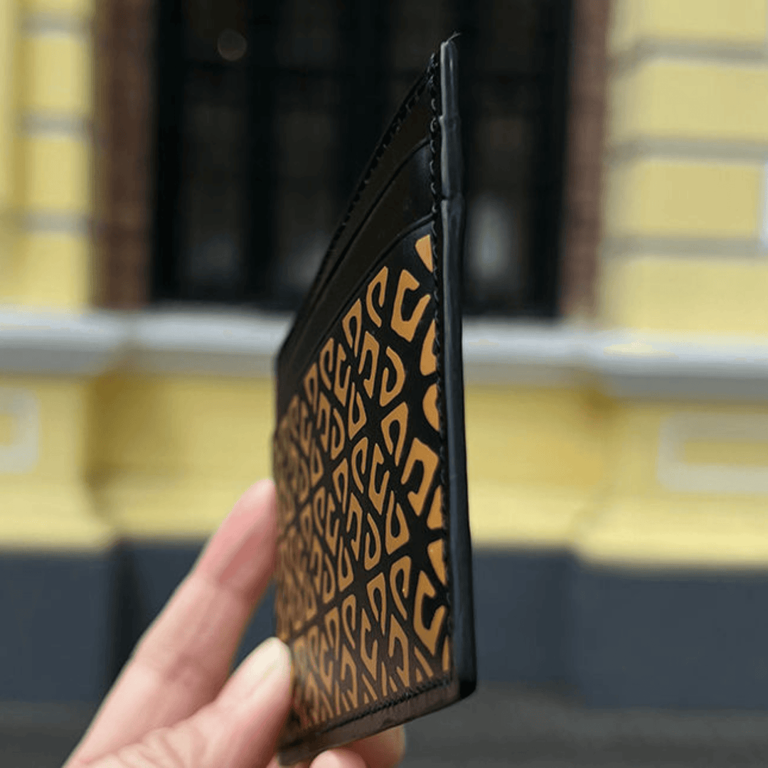 Stylish Print Elegant Leather Card Holder - Leather Purse Backpack