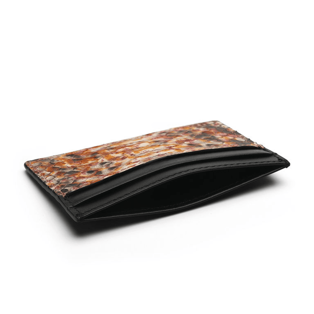 Exclusive Design Python Leather Card Holder - Leather Purse Backpack