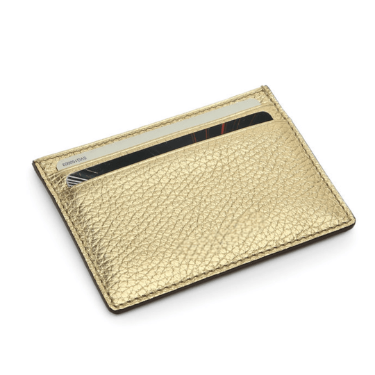 Pebble Pattern Gold Leather Card Holder - Leather Purse Backpack