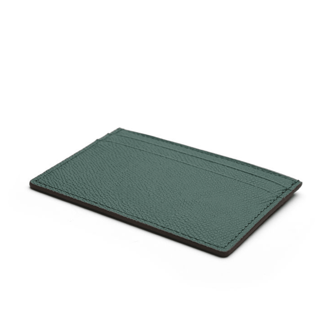 Handcrafted Green Leather Card Holder Wallet - Leather Purse Backpack