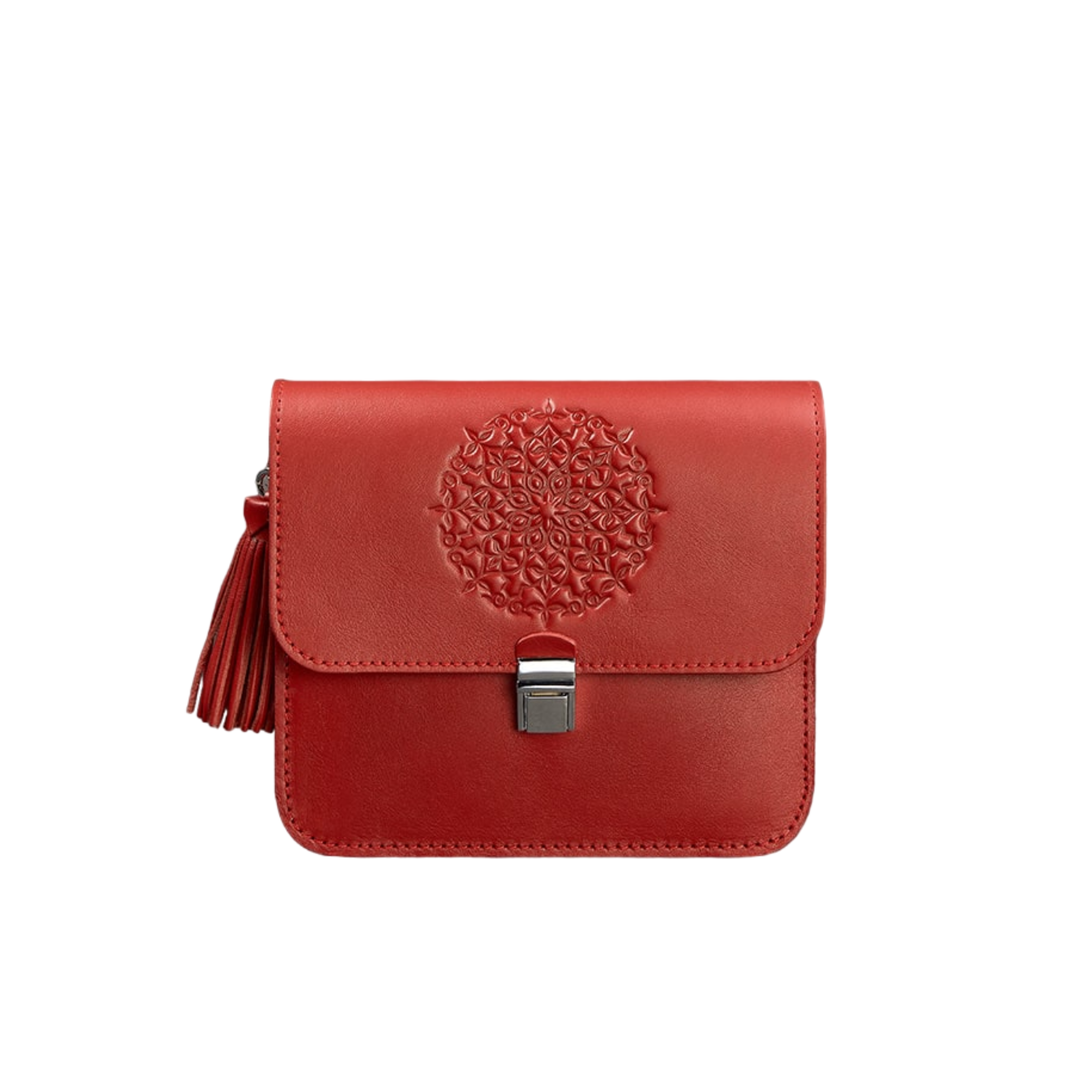 Elegant Design Leather Crossbody Bag with Embossing for Women - Leather Purse Backpack