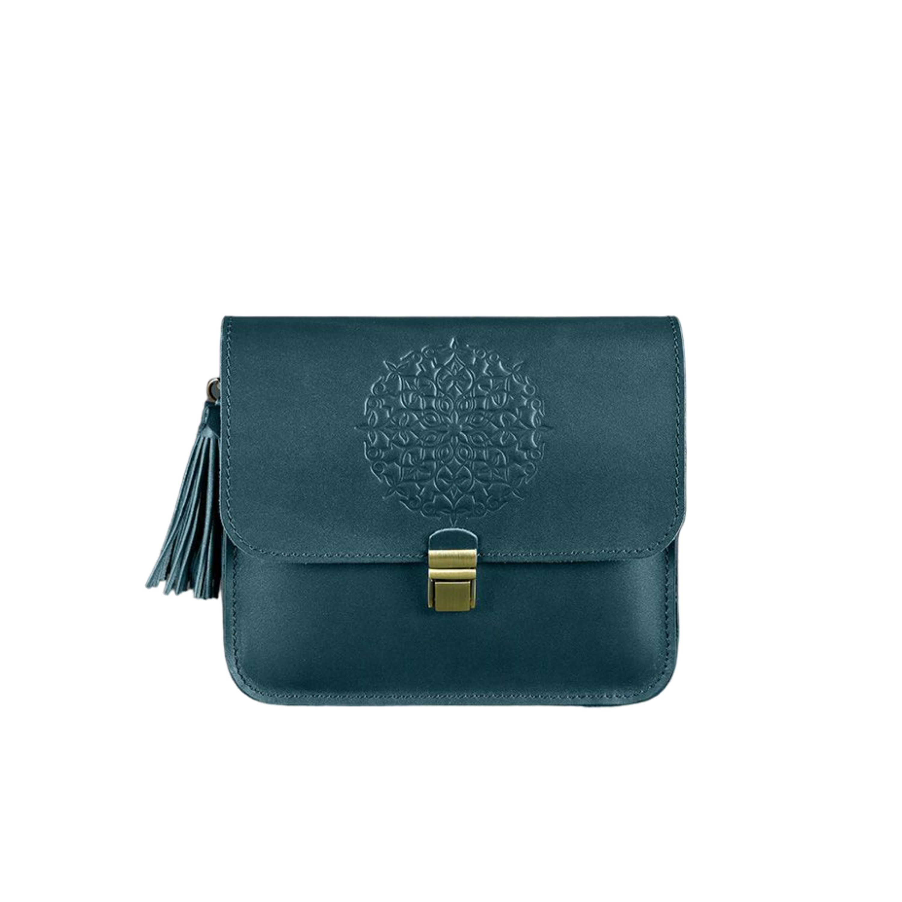 Classic Design Leather Crossbody Bag with Embossing for Women - Leather Purse Backpack